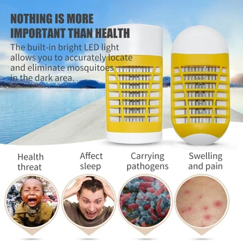 ABS Low Noise Bedroom Trap Plug In 360 Degree Bug Zapper Pest Control Insect Repeller LED Light Anti Fly Mosquito Killer Lamp
ABS Low Noise Bedroom Trap Plug In 360 Degree Bug Zapper Pest Control Insect Repeller LED Light Anti Fly Mosquito Killer Lamp