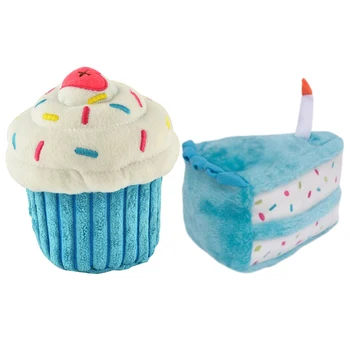 Celebration Plush Birthday Cake Cupcake Stuffed Squeaky Chew Play Cute Dog Toy
Celebration Plush Birthday Cake Cupcake Stuffed Squeaky Chew Play Cute Dog Toy