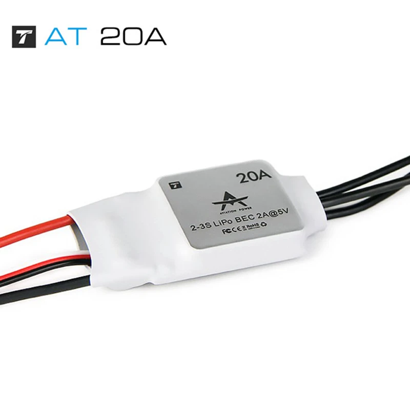 T-Motor AT series AT 20A ESC 2-3S Speed controller ESC support BEC output for RC fixed-wing airplane RC Model Accessories
T-Motor AT series AT 20A ESC 2-3S Speed controller ESC support BEC output for RC fixed-wing airplane RC Model Accessories
