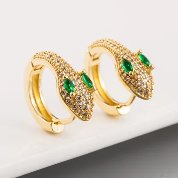 Snake Earrings Gold Color Copper Earring Zircon Earrings For women girl Small earrings Punk Style
Snake Earrings Gold Color Copper Earring Zircon Earrings For women girl Small earrings Punk Style