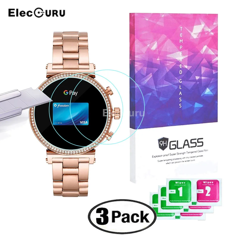 3 Pack for Michael Kors Access Sofie HR (Sofie 2.0) Smartwatch Tempered Glass Screen Protector Anti Scratch Screen Shield Glass
3 Pack for Michael Kors Access Sofie HR (Sofie 2.0) Smartwatch Tempered Glass Screen Protector Anti Scratch Screen Shield Glass