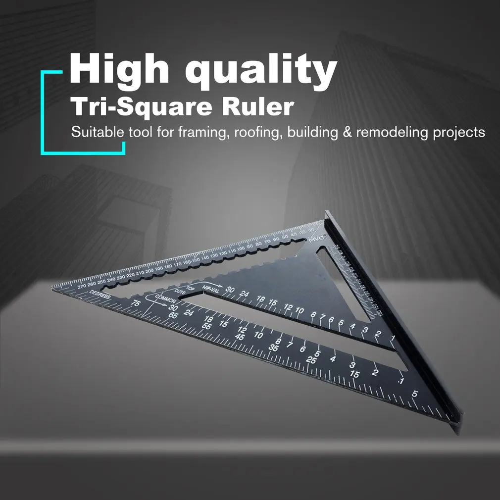 12 inch Triangle Angle Ruler Protractor Woodworking Measurement Tool Quick Read Square Layout Gauge Measuring | Инструменты
