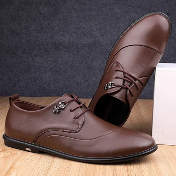 Brand Cow Leather Men's Shoes Soft Man Dress Shoe Extra size Point Toe Men Genuine Leather Shoes Casual Male Formal Office Shoes
Brand Cow Leather Men's Shoes Soft Man Dress Shoe Extra size Point Toe Men Genuine Leather Shoes Casual Male Formal Office Shoes