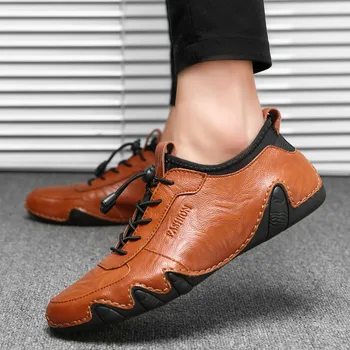 New Breathable Genuine Leather Men Shoes Casual Shoes Summer Mens Loafers Slip-on Soft Men's Flat Shoes Driving Shoes Leather
New Breathable Genuine Leather Men Shoes Casual Shoes Summer Mens Loafers Slip-on Soft Men's Flat Shoes Driving Shoes Leather