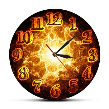 Decorative Blackout Modern Fire Wall Clock Inferno Fireball Nuclear Reaction Burning Sphere Glowing Flames Abstract Wall Clock
Decorative Blackout Modern Fire Wall Clock Inferno Fireball Nuclear Reaction Burning Sphere Glowing Flames Abstract Wall Clock