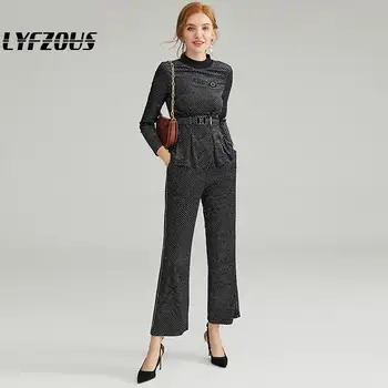 LYFZOUS 2020 spring Office Outfits Velvet 2 Piece Set For Women Elegant Sequin Tops +Pants Two Piece pant Suits Sets With Belt
LYFZOUS 2020 spring Office Outfits Velvet 2 Piece Set For Women Elegant Sequin Tops +Pants Two Piece pant Suits Sets With Belt