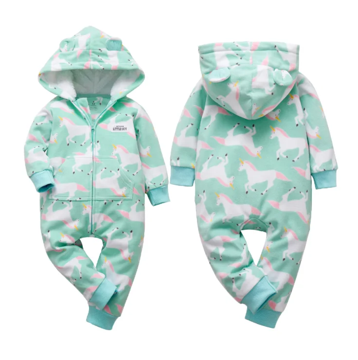2021 весенне осенняя теплая дутая куртка для младенцев Детские Комбинезоны из