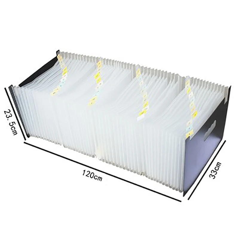 48 Pocket Folder A4 Extensible File Organizer Accordion Folder Classification Bag Desktop Storage Information Rack