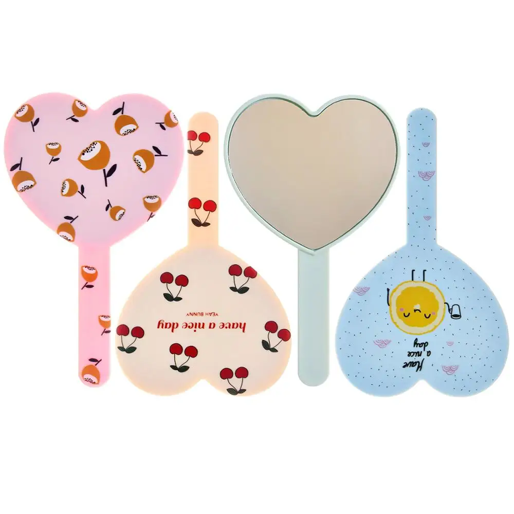 1pc Cute fruits Plastic heart shaped Handheld Mirrors Makeup Vanity Mirror Hand Hold Cosmetic Mirror With Handle For Gifts
1pc Cute fruits Plastic heart shaped Handheld Mirrors Makeup Vanity Mirror Hand Hold Cosmetic Mirror With Handle For Gifts