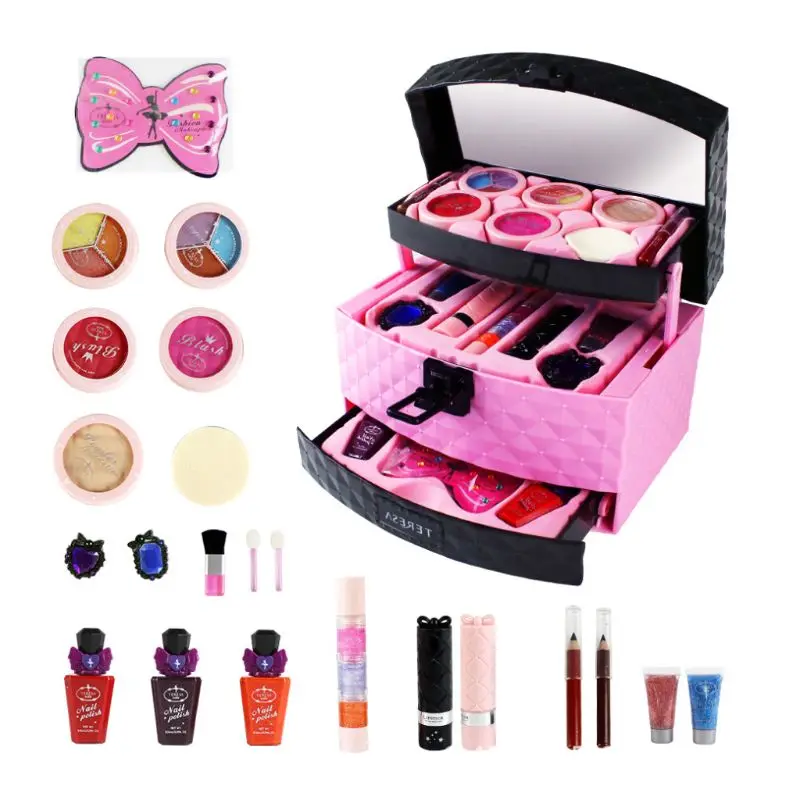 Washable Makeup Box for Kids Girls Predend Play Cosmetics Set Eyeshadow Blush Lipgloss Brush Toy Non Toxic NEW
Washable Makeup Box for Kids Girls Predend Play Cosmetics Set Eyeshadow Blush Lipgloss Brush Toy Non Toxic NEW