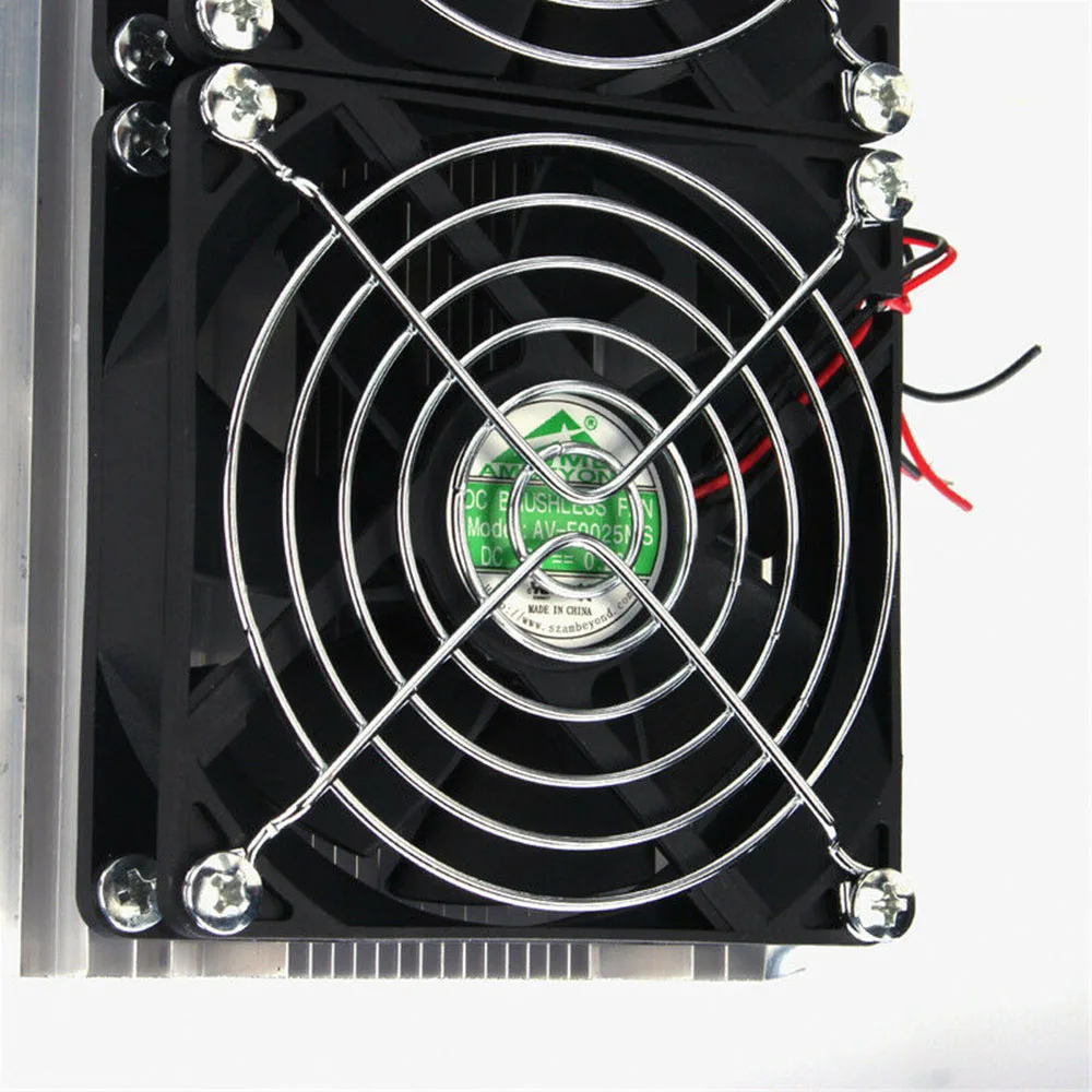 1* 12V Double Fan Thermoelectric Peltier Refrigeration Cooling System 12V Parts