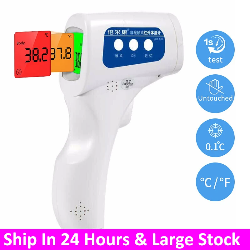 Forehead Gun Non Contact Infrared Baby Thermometer LCD Body Temperature Fever Digital IR Measurement Tool Gun for Baby Adult
Forehead Gun Non Contact Infrared Baby Thermometer LCD Body Temperature Fever Digital IR Measurement Tool Gun for Baby Adult