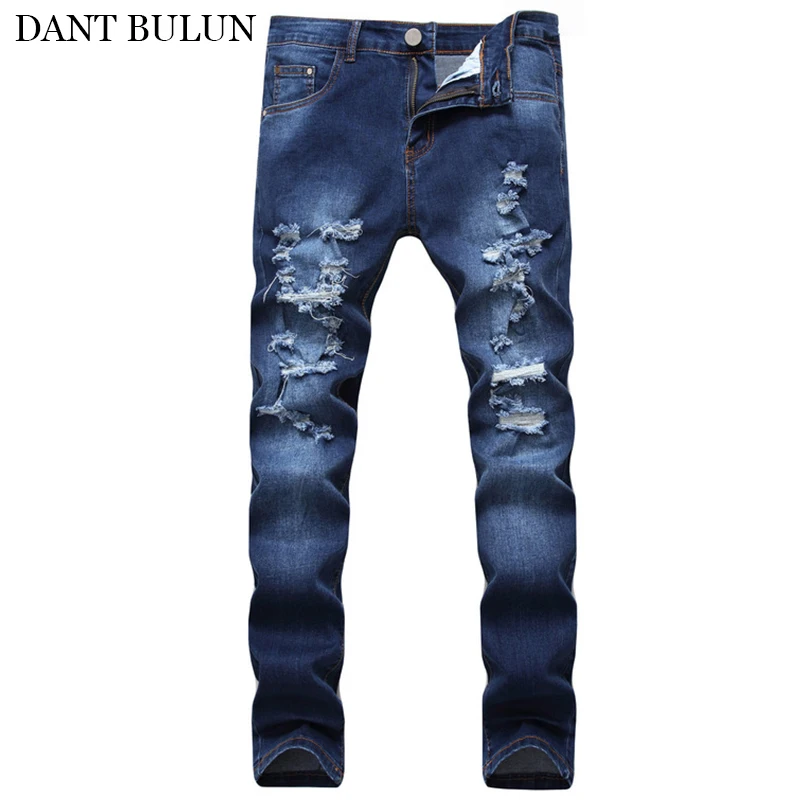 Ripped Jeans For Men Skinny Elastic Hip Hop Sweatpants Scratched Frayed Blue Washed Denim Pants Slim Mens Jeans Trousers
Ripped Jeans For Men Skinny Elastic Hip Hop Sweatpants Scratched Frayed Blue Washed Denim Pants Slim Mens Jeans Trousers