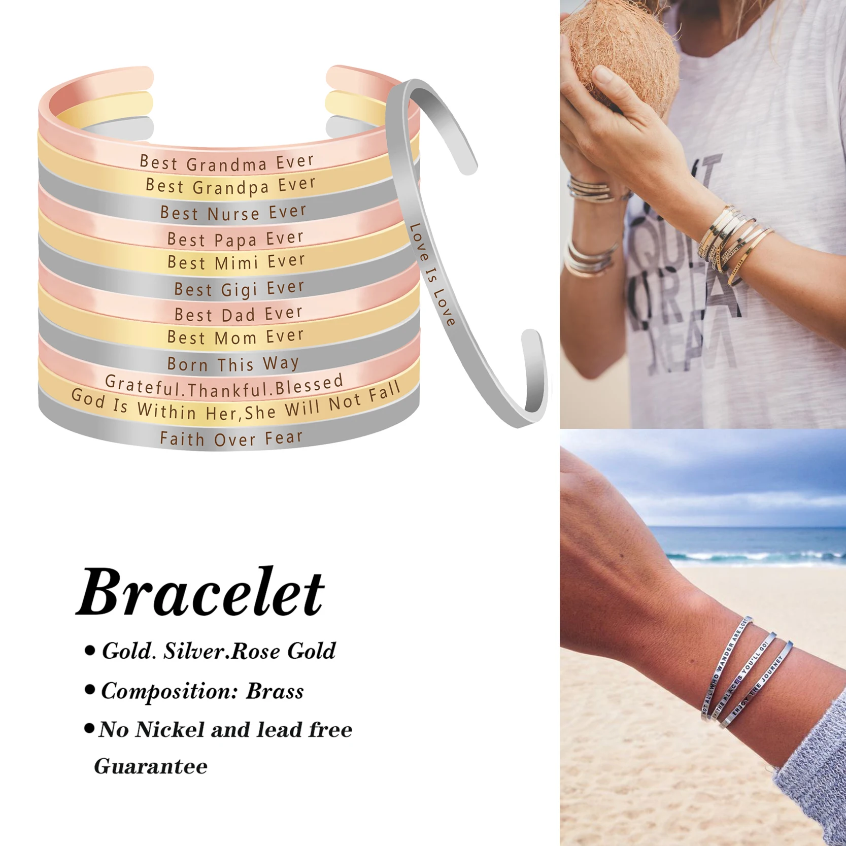 Best Mom Ever Personalized Creative Letters Engraved Bracelet Metal Mantra Bangle for Mother's Day Birthday High Quality Gift
Best Mom Ever Personalized Creative Letters Engraved Bracelet Metal Mantra Bangle for Mother's Day Birthday High Quality Gift