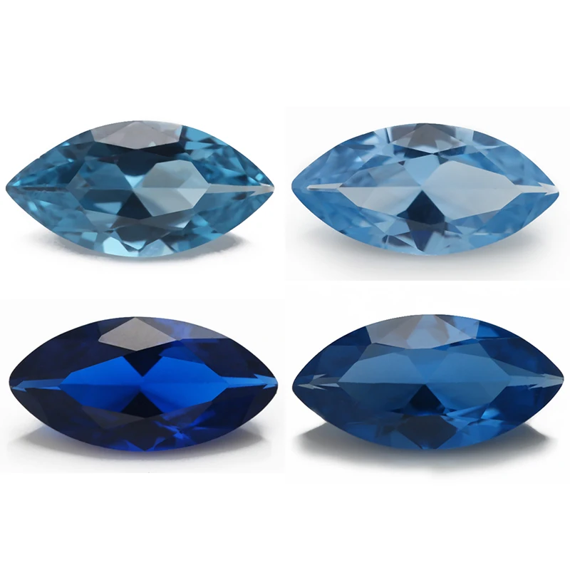 

Size 3x6mm~8x16mm Marquise Shape Blue Synthetic Spinel Gems For Jewelry 113# 106# 109# 120# Color