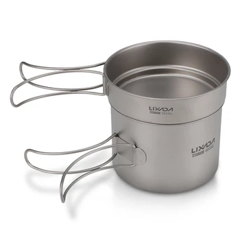 Titanium Cookset Outdoor Camping Cookware Set 900ml Pot and 350ml Fry Pan with Folding Handles Camping Tableware
Titanium Cookset Outdoor Camping Cookware Set 900ml Pot and 350ml Fry Pan with Folding Handles Camping Tableware