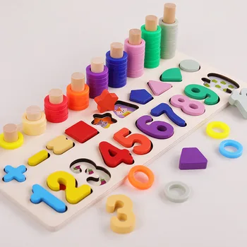 Baby Montessori Math Toys Kids Educational Wooden Toys 3 in 1 Count Numbers Matching Digital Shape Log Board Puzzle Toy
Baby Montessori Math Toys Kids Educational Wooden Toys 3 in 1 Count Numbers Matching Digital Shape Log Board Puzzle Toy