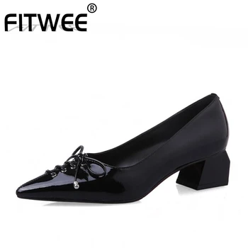 FITWEE 2020 Ins Hot Women Pumps Real Leather Ladies Office Shoes For Women Bowtie Pointed Toe Daily Female Zapatos Size 34-39 
FITWEE 2020 Ins Hot Women Pumps Real Leather Ladies Office Shoes For Women Bowtie Pointed Toe Daily Female Zapatos Size 34-39