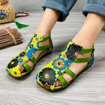 YourSeason Genuine Leather Color Printing Women Flower Shoes 2020 Summer Casual Handmade Female Vintage Zip Sandals Flat With
YourSeason Genuine Leather Color Printing Women Flower Shoes 2020 Summer Casual Handmade Female Vintage Zip Sandals Flat With