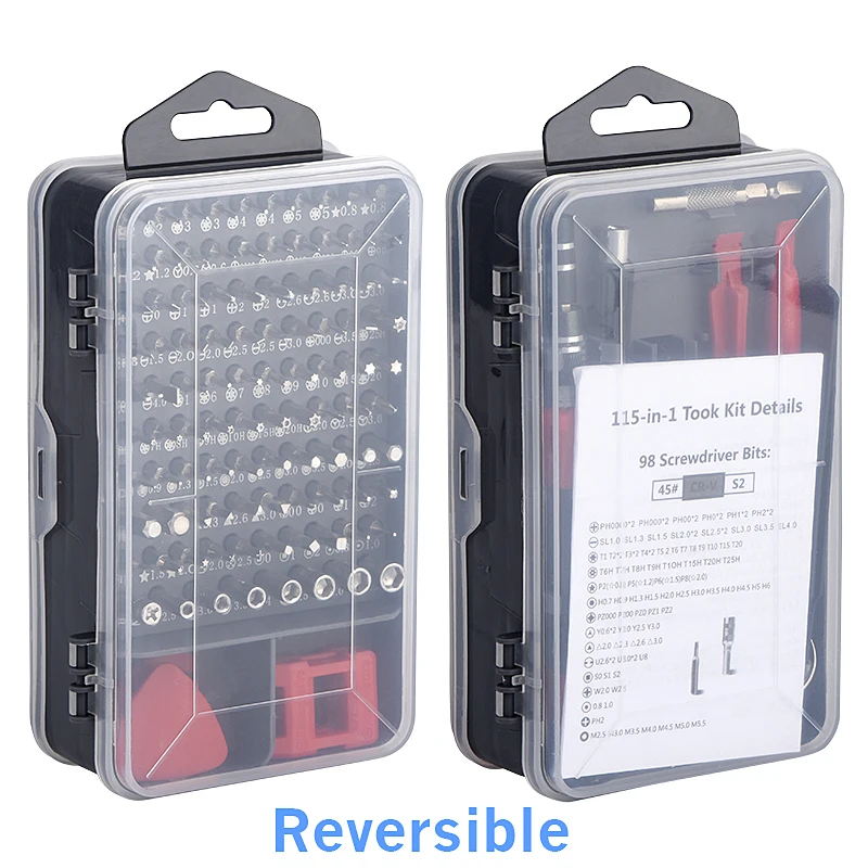 QHTITEC 115 in 1 Torx Hex Screwdriver Set Multi Purpose Screw Driver Holder Precision PC Mobile Phone Repair Device Hand Tools
QHTITEC 115 in 1 Torx Hex Screwdriver Set Multi Purpose Screw Driver Holder Precision PC Mobile Phone Repair Device Hand Tools