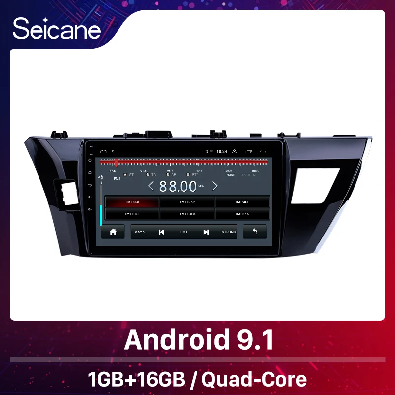 Seicane 10 1 дюймовый автомобильный мультимедийный плеер Автомобильный видео Радио GPS
