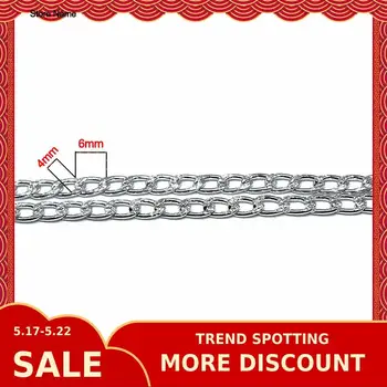 1.2M 4*6mm Silver Color Solid Necklace Curb Aluminum Chains Link Cuban Link Chain Necklace Chains Bulk for DIY Jewelry Making
1.2M 4*6mm Silver Color Solid Necklace Curb Aluminum Chains Link Cuban Link Chain Necklace Chains Bulk for DIY Jewelry Making