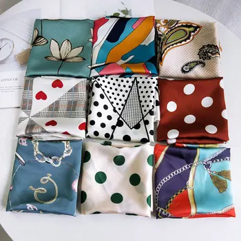 Decorative Headscarf DIY Hair Tie Band Square Silk Scarf Bandana Shawl Head Neck Wrap Big Dot Geometric Printing Women Scarf
Decorative Headscarf DIY Hair Tie Band Square Silk Scarf Bandana Shawl Head Neck Wrap Big Dot Geometric Printing Women Scarf