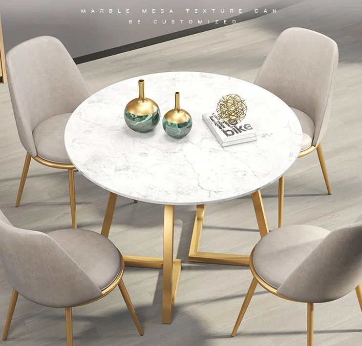 Table and chair combination round marble table leisure reception round table one table four chairs
Table and chair combination round marble table leisure reception round table one table four chairs