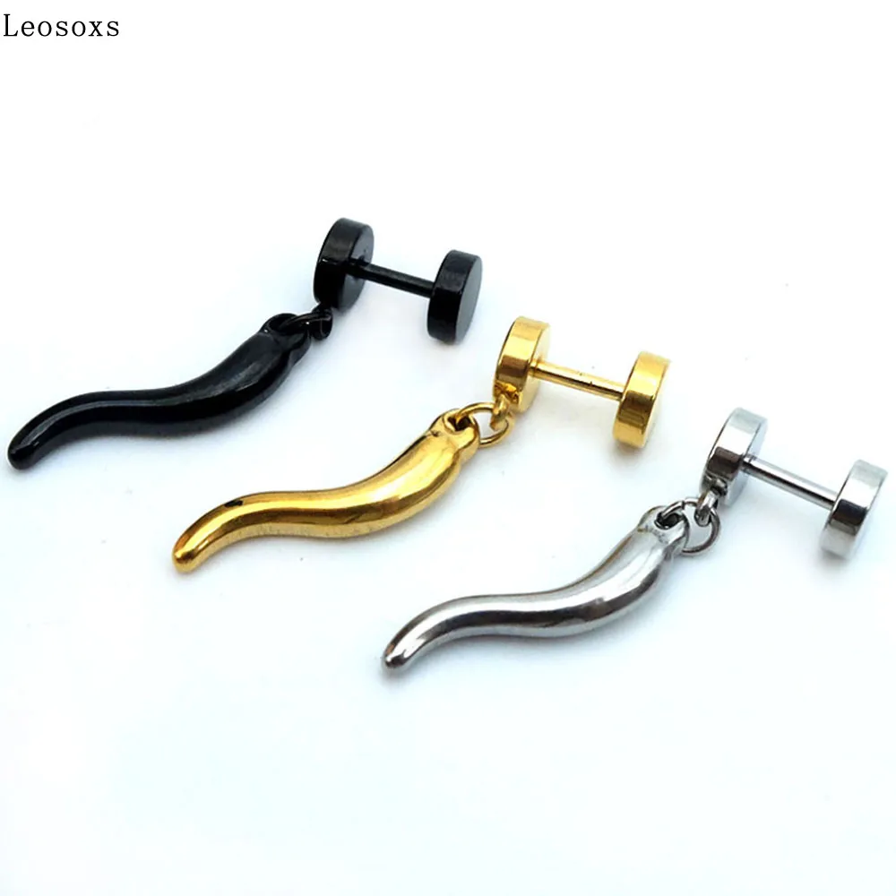 Leosoxs 1 Pcs Korean Version of The New Crescent Pendant Earrings Titanium Steel Hypoallergenic Pepper Pendant Earrings
Leosoxs 1 Pcs Korean Version of The New Crescent Pendant Earrings Titanium Steel Hypoallergenic Pepper Pendant Earrings
