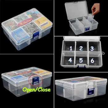 Storage Organizer 6 Compartments Portable Clear Box Jewelry Storage Box Tools Case High Quality Nail Art Tools
Storage Organizer 6 Compartments Portable Clear Box Jewelry Storage Box Tools Case High Quality Nail Art Tools