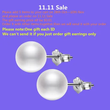 Just Add 5 Items to Cart, Lock the Free Gift 925 Silver Pearl Earrings,just Pay for $0.01 on 11.11,each Id Only Get 1 Pair
Just Add 5 Items to Cart, Lock the Free Gift 925 Silver Pearl Earrings,just Pay for $0.01 on 11.11,each Id Only Get 1 Pair