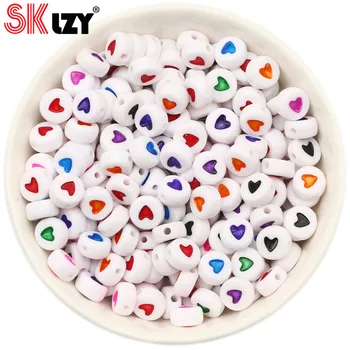 Mixed Color Heart Shaped Pattern Round Beads Acrylic Loose Spacer Beads For Jewelry Making DIY Bracelet Necklace Handmade
Mixed Color Heart Shaped Pattern Round Beads Acrylic Loose Spacer Beads For Jewelry Making DIY Bracelet Necklace Handmade