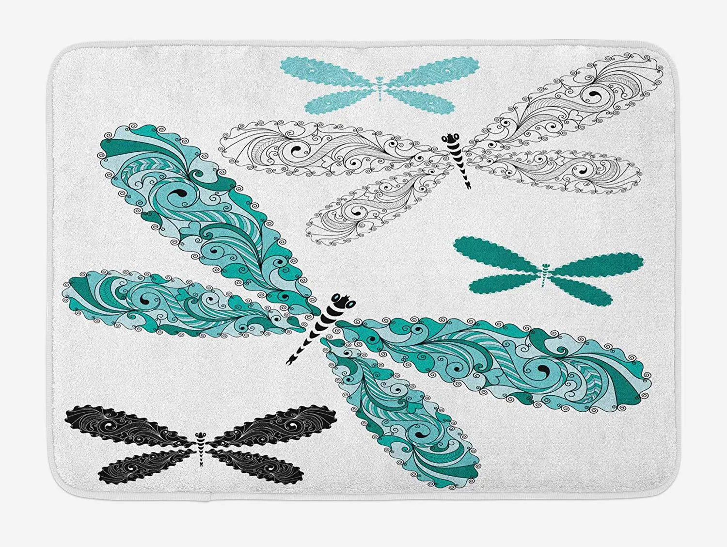 Dragonfly Doormat Ornamental Dragonfly Figures with Lace and Damask Effects Artsy Image Home Decoration Door Floor Mat Rugs
Dragonfly Doormat Ornamental Dragonfly Figures with Lace and Damask Effects Artsy Image Home Decoration Door Floor Mat Rugs