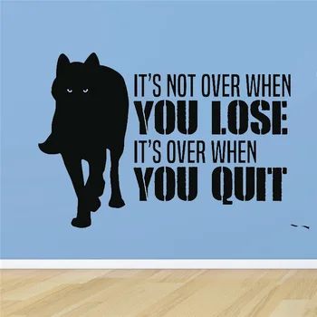Its Over When You Quit Wolf Quote Fitness Health Work Out Decal Sticker Wall Vinyl Art Wall Room Decor Weights Lift yw-91
Its Over When You Quit Wolf Quote Fitness Health Work Out Decal Sticker Wall Vinyl Art Wall Room Decor Weights Lift yw-91