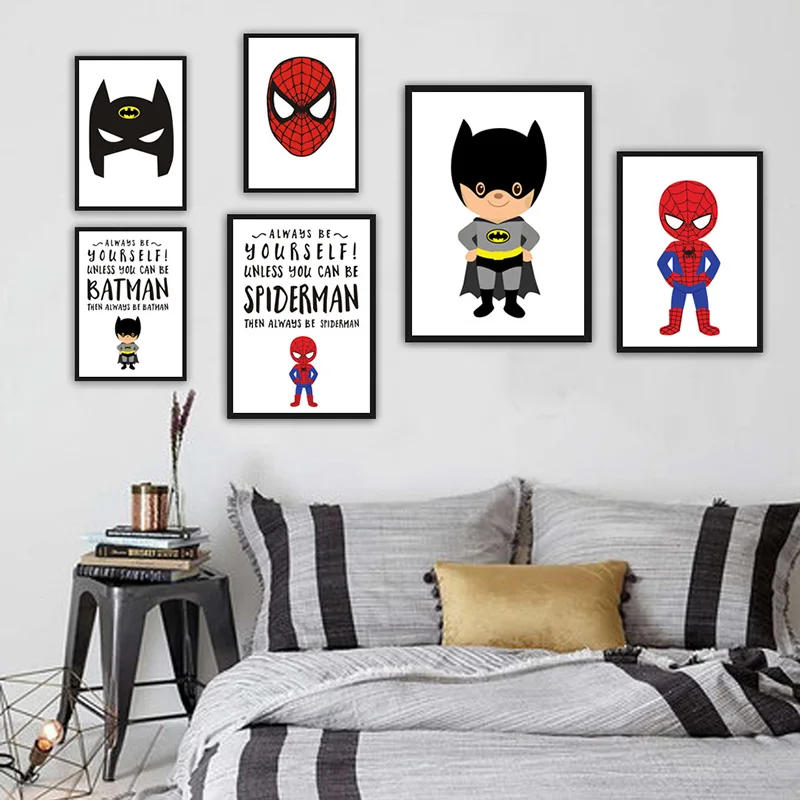Фото Marvel Avengers живопись на холсте мультфильмы Superhero художественные плакаты и принты