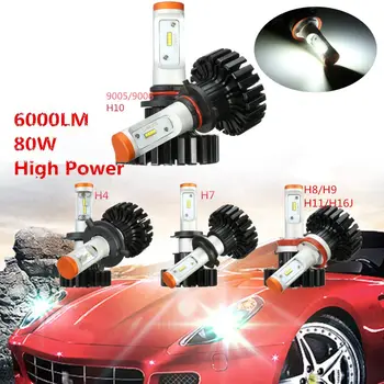 A Pair High Power 80W 6000LM 6000k Car LED Lamp Headlights Bulbs Conversion Kit Bulb H7/9005/9006/H10 
A Pair High Power 80W 6000LM 6000k Car LED Lamp Headlights Bulbs Conversion Kit Bulb H7/9005/9006/H10
