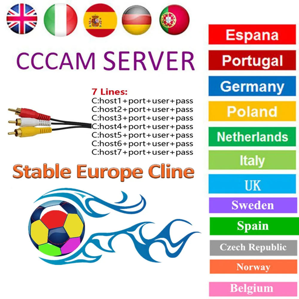 Newest 2020 most stable cccams for Europe spain Satellite tv Receiver 5/7 lines WIFI FULL HD DVB-S2 Support Ccams
Newest 2020 most stable cccams for Europe spain Satellite tv Receiver 5/7 lines WIFI FULL HD DVB-S2 Support Ccams