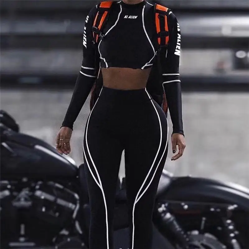 Kliou Women Fitness Sporting Two Pieces Set Letter Print Turtleneck Top Leggings Striped Patchwork 2019 Fashion 2 Pcs Tracksuits
Kliou Women Fitness Sporting Two Pieces Set Letter Print Turtleneck Top Leggings Striped Patchwork 2019 Fashion 2 Pcs Tracksuits