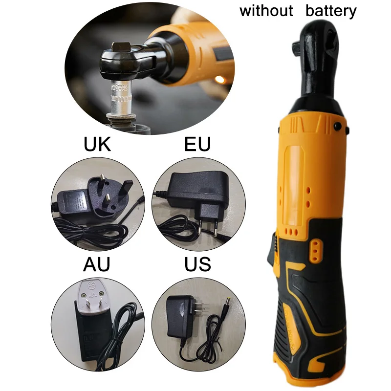 Cordless Electric Ratchet Wrench Impact Drive Rechargeable Battery Lock Off Switch LED Lights Power Repair Tools
Cordless Electric Ratchet Wrench Impact Drive Rechargeable Battery Lock Off Switch LED Lights Power Repair Tools