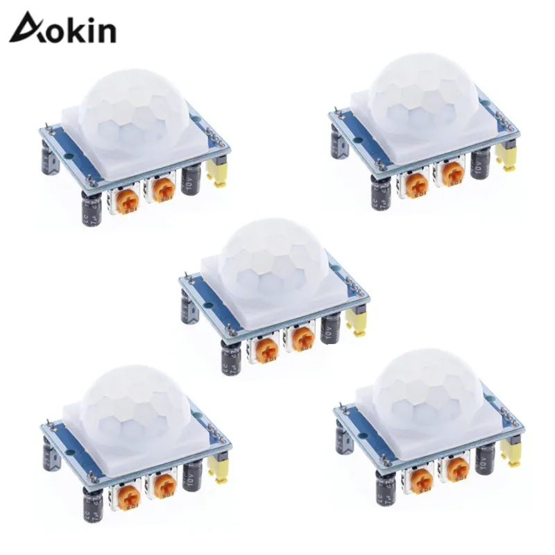 5Pcs Motion Sensor Module SR501 HC-SR501 Blue Green Adjust IR Pyroelectric Infrared PIR Motion Sensor Module For Arduino Diy Kit
5Pcs Motion Sensor Module SR501 HC-SR501 Blue Green Adjust IR Pyroelectric Infrared PIR Motion Sensor Module For Arduino Diy Kit