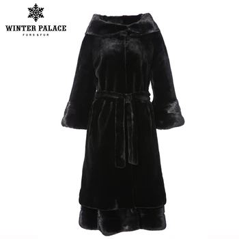 Casual Fashion Solid fur coat long section mink fur coat belt real fur coat black fur coats for women upscale winter O-Neck
Casual Fashion Solid fur coat long section mink fur coat belt real fur coat black fur coats for women upscale winter O-Neck