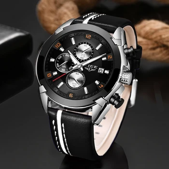 2020LIGE New Fashion Mens Watches Top Brand Luxury Leather Big Dial Military Quartz Watch Waterproof Sport Chronograph Watch Men
2020LIGE New Fashion Mens Watches Top Brand Luxury Leather Big Dial Military Quartz Watch Waterproof Sport Chronograph Watch Men