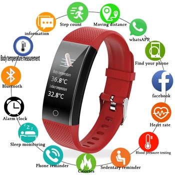 LIGE Thermometer Smart Watch Healthy Heart Rate Blood Pressure Monitor For Android ios Sports Smart Bracelet Pulsera inteligente
LIGE Thermometer Smart Watch Healthy Heart Rate Blood Pressure Monitor For Android ios Sports Smart Bracelet Pulsera inteligente