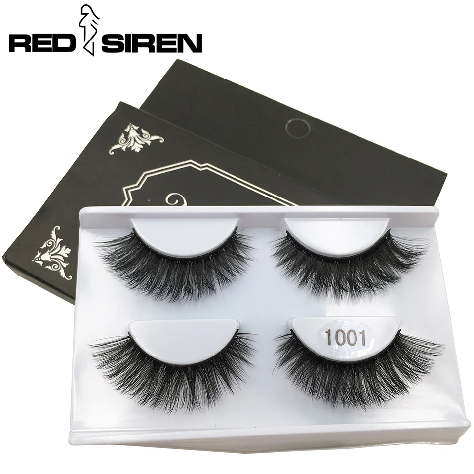RED SIREN 2 Pairs Mink Eyelashes Handmade Soft Volume Natural Eyelashes Full Strip Lashes Makeup False Lashes ML1001 
RED SIREN 2 Pairs Mink Eyelashes Handmade Soft Volume Natural Eyelashes Full Strip Lashes Makeup False Lashes ML1001
