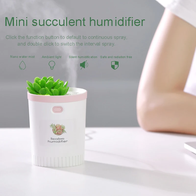 Succulents Air Purifier Moisture Night Light Convenient Aroma Diffuser Yoga 350ML Creative Hydrating Ultrasonic Humidifier
Succulents Air Purifier Moisture Night Light Convenient Aroma Diffuser Yoga 350ML Creative Hydrating Ultrasonic Humidifier