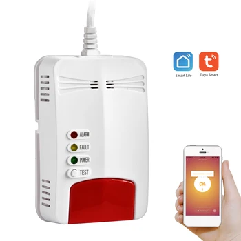 Smart Home WIFI Smart Gas Detector Combustible Gas Natural CH4 Leak Detector with Sound Alarm SmartLife Tuya APP Remote Control
Smart Home WIFI Smart Gas Detector Combustible Gas Natural CH4 Leak Detector with Sound Alarm SmartLife Tuya APP Remote Control