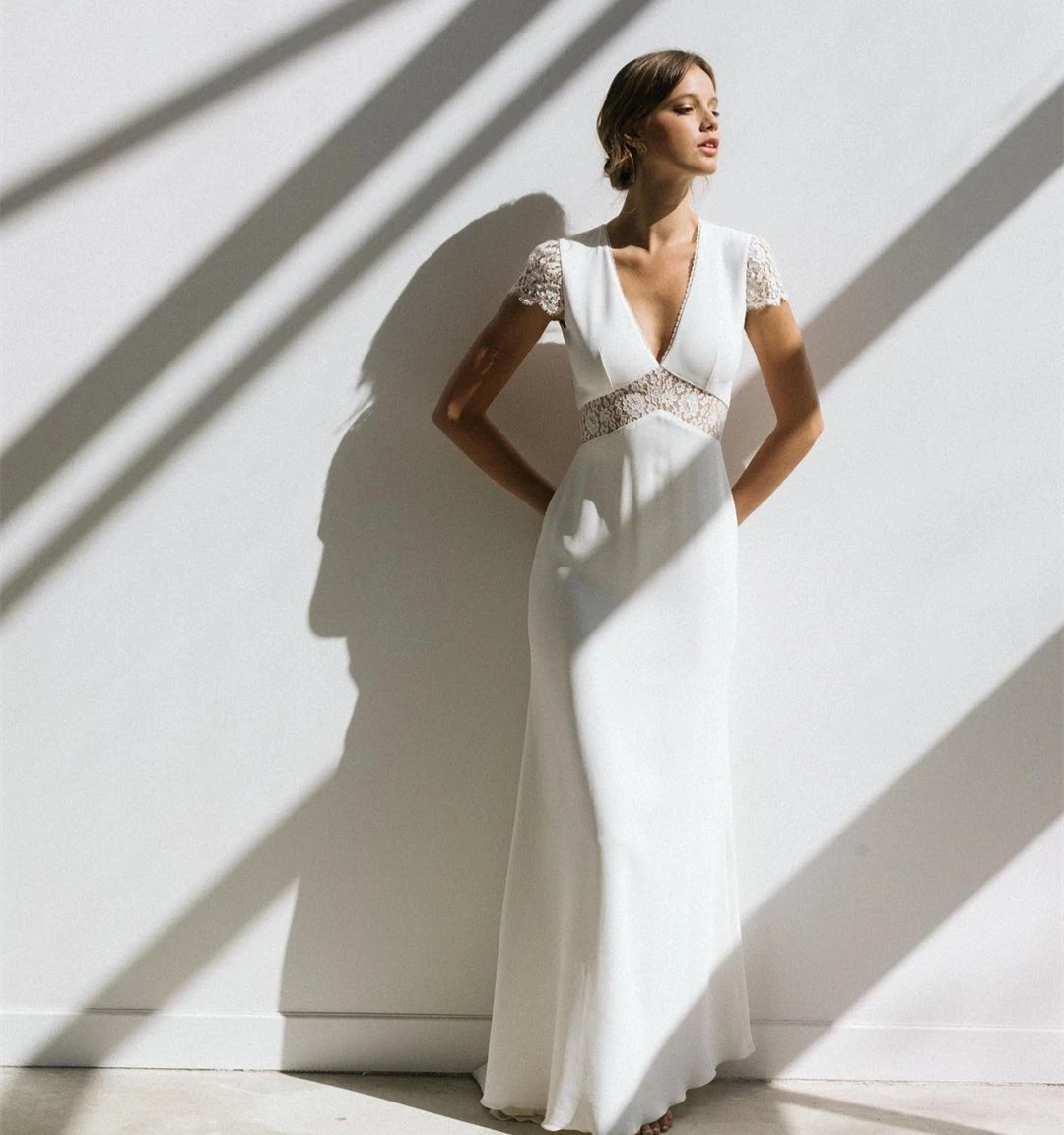 Vintage Boho Wedding Dress Short Sleeve Mermaid Backless Lace Sweep Train Stunning Charming Women Vesditos De Novia Customized 8 H83638892653a469e8a3faa3248c17cd9h
