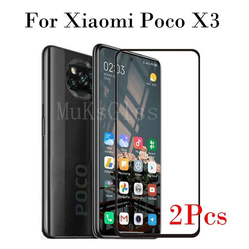 Закаленное стекло для Xiaomi Poco X3 Защитное экрана 9H Премиум PocoPhone защитная пленка |