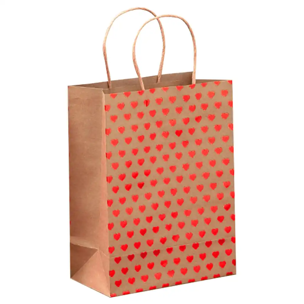 bronzing gift paper bag storage with handle lightweight portable