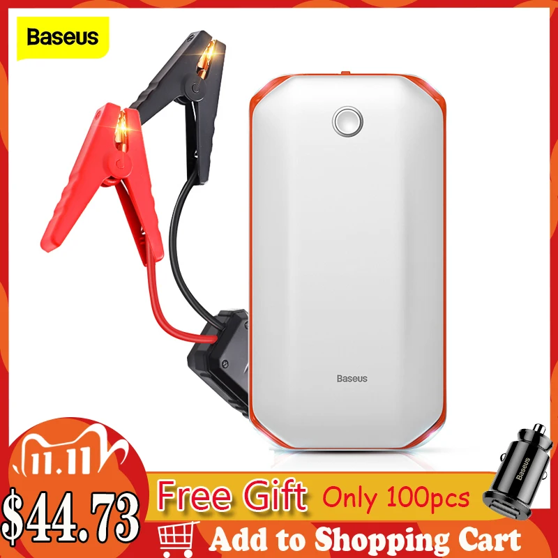 Baseus 8000A Car Jump Starter Battery Power Bank High Capacity Starting Device Booster Auto Vehicle Emergency Battery Booster
Baseus 8000A Car Jump Starter Battery Power Bank High Capacity Starting Device Booster Auto Vehicle Emergency Battery Booster